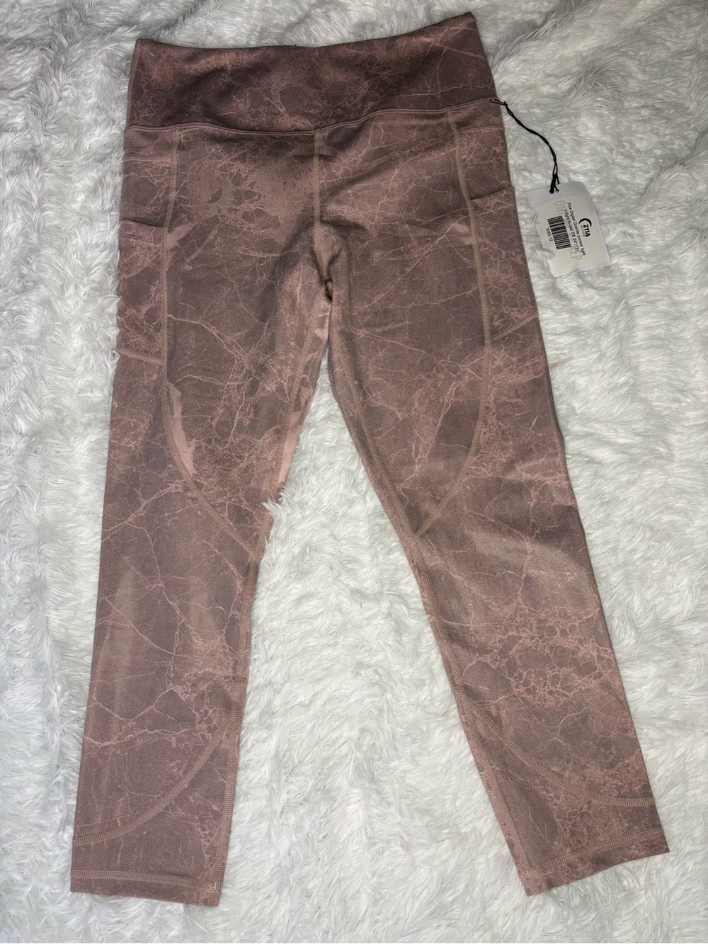 NWT ZYIA Pink Digital Granite High-Rise Leggings 7/8 24in